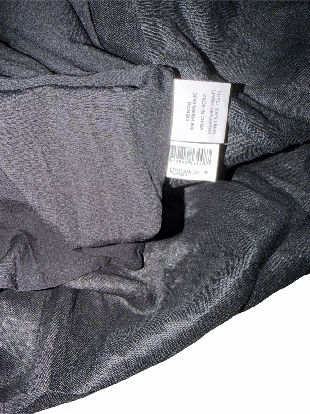 $226 DISSH Black Catania Linen Strapless Midi Dress, Size US 4 - Picture 7 of 8